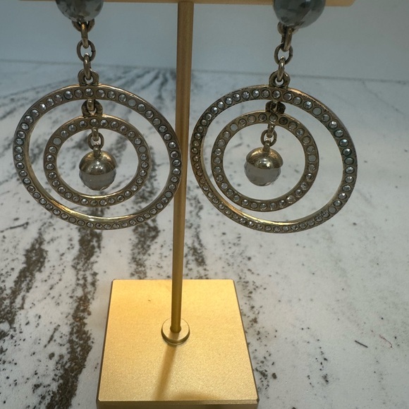 Swarovski Gold Crystal Earrings - Picture 7 of 10